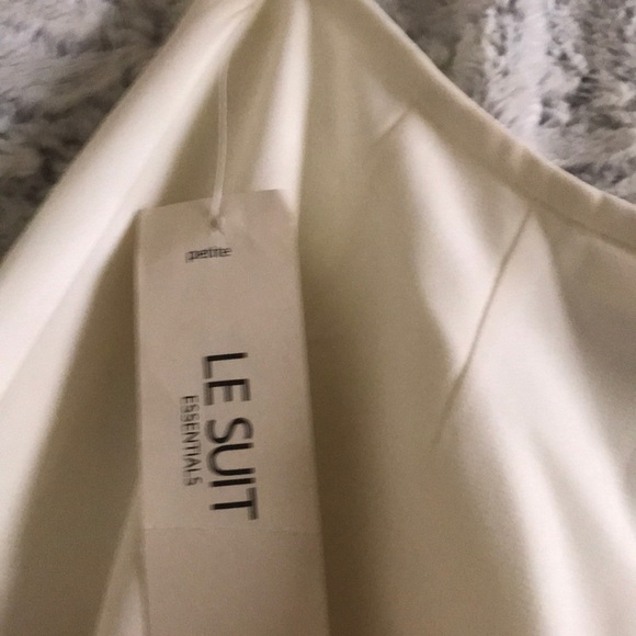 Le Suit Petite White Flared Hem - Picture 8 of 9